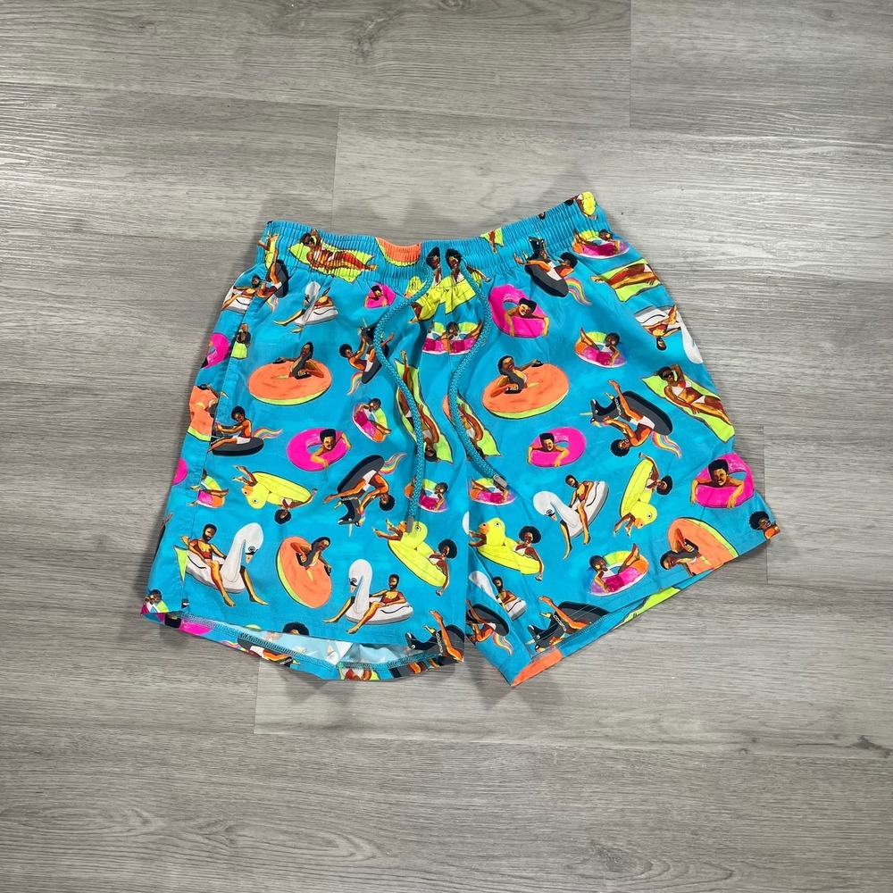 Vilebrequin Swimtrunk Mens Large Multicolor Pool Party Lined Polyester Mesh